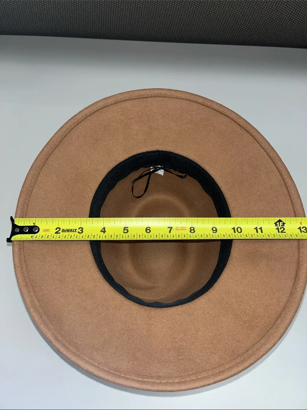 Cost Plus World Market Tan Wide-Brim Felt Fedora
